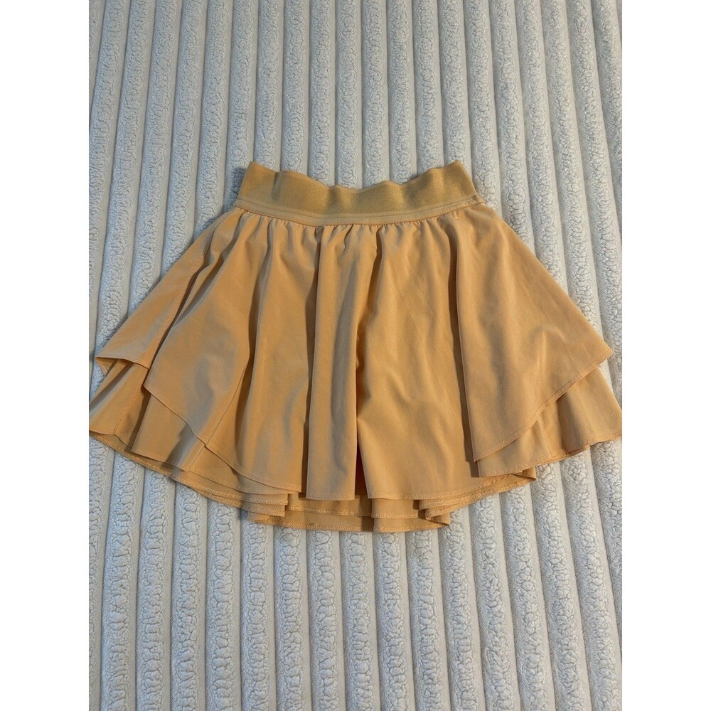 Lululemon Court Rival High Rise Skirt Womens 2 Light orange Pickleball Golf